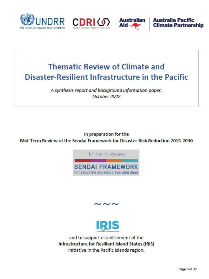 Cover- Disaster Resilience Infrastructure